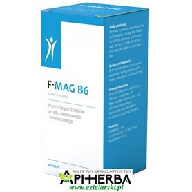 F-MAG B6  zawiera magnez (cytrynian) oraz witaminę B6. 60 porcji. ForMeds