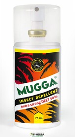 Mugga Spray STRONG 50% DEET 75ml. na komary i kleszcze. Od 18 roku życia.
