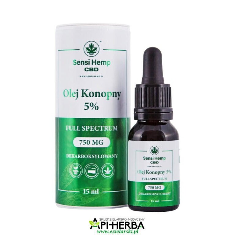 Olejek CBD 5% Dekarboksylowany 15ml Sensi Hemp (1)