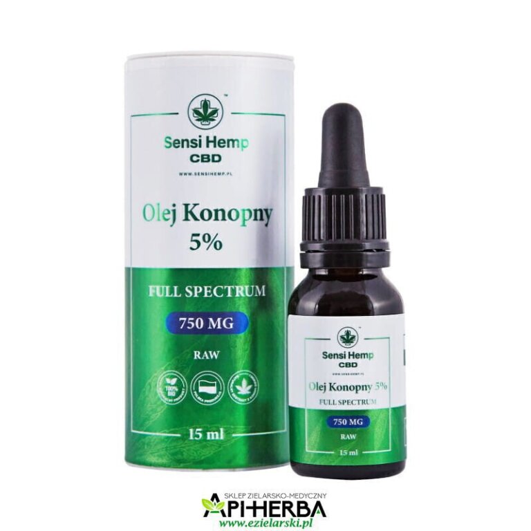 Olejek CBD 5% RAW 15ml Sensi Hemp (1)