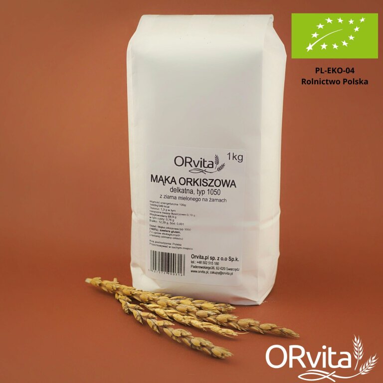 MĄKA ORKISZOWA DELIKATNA ORvita EKO, typ 1050, 1 kg