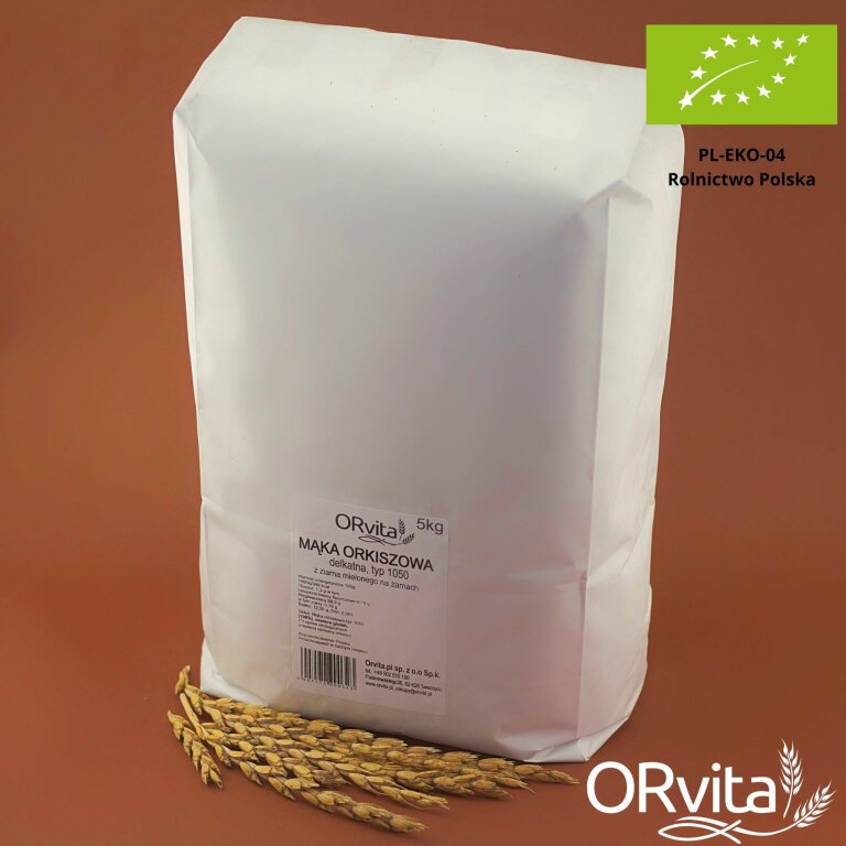 MĄKA ORKISZOWA DELIKATNA ORvita EKO, typ 1050, 5 kg