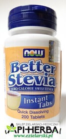 Better Stevia Instant Tabs 200 tabletek - NOW Foods