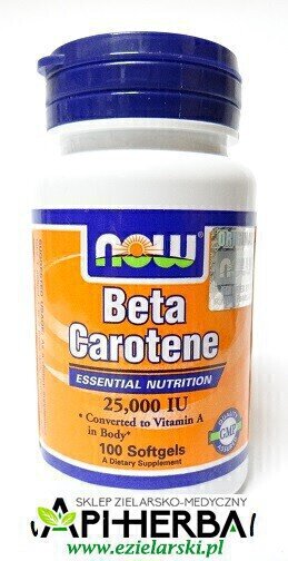 Beta Carotene 25,000 IU, 100 kaps. - NOW Fods (1)