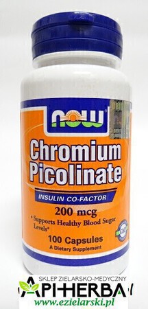 Chromium Picolinate 200 mcg, 100 kaps. NOW Foods (1)