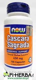 Cascara Sagrada 450 mg, 100 kaps. NOW Foods
