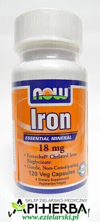 Iron 18 mg, 120 kaps. NOW Foods (1)