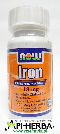 Iron 18 mg, 120 kaps. NOW Foods (1)