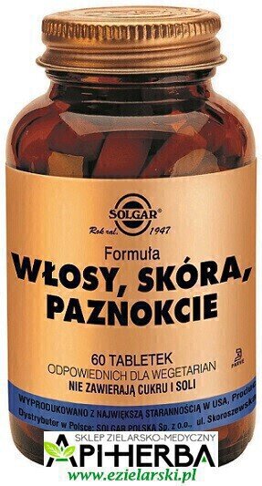 FORMUŁA WŁOSY, SKÓRA, PAZNOKCIE, 60 tabl. Solgar (1)