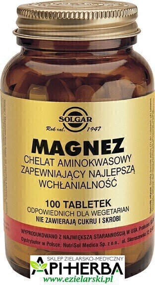 MAGNEZ CHELAT 100tabl. Solgar (1)