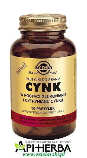 CYNK Pastylki do ssania, 50 pastylek. Solgar (1)