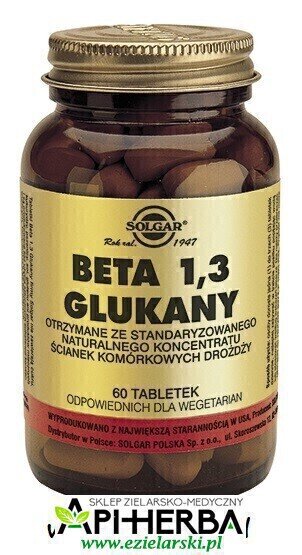 BETA 1,3 GLUKANY, 50 tabl. Solgar (1)