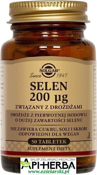 SELEN 200 µg, 50 tabl. Solgar (1)