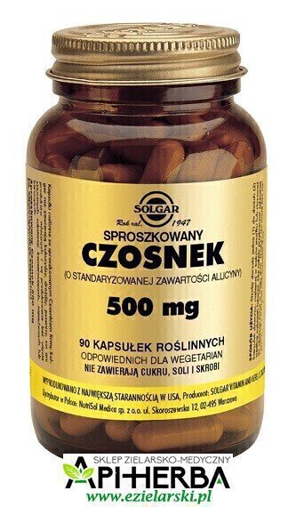 CZOSNEK STANDARYZOWANY 500 mg, 90 kaps. Solgar (1)