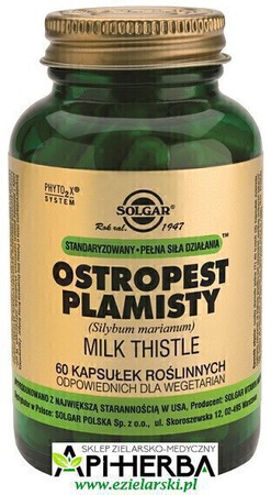 OSTROPEST PLAMISTY Milk Thistle, 60 kaps. Solgar (1)