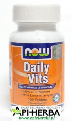 Daily Vits Vitamin - 100 Tabs. Witaminy i Minerały Now Foods