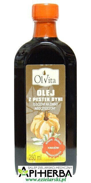 Olej z pestek DYNI tłoczony na zimno nieoczyszczony 250 ml. (1)
