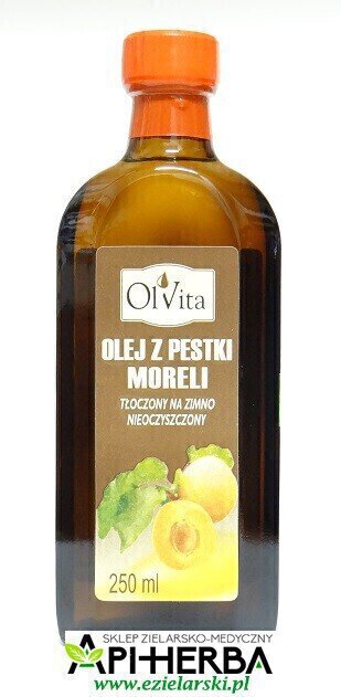 Olej z pestek moreli tłoczony na zimno nieoczyszczony - witamina B17, 250 ml (1)