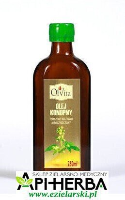 Olej KONOPNY tłoczony na zimno nieoczyszczony 250 ml. (1)