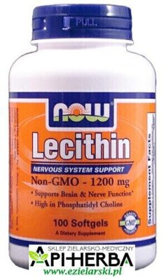 Lecytyna 1200 mg, 100 kaps. Now Foods