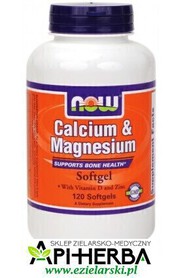 Calcium & Magnesium 120 softgels. Now Foods