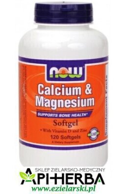 Calcium & Magnesium 120 softgels. Now Foods