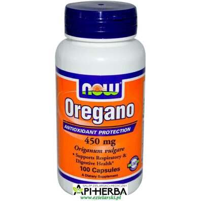 Oregano 450 mg, 100 kaps. Now Foods